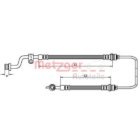 Køb Bremseslange af METZGER 4110733 til den lave pris 216,43 DKK