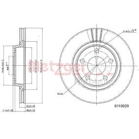 Comprar Disco de freno de METZGER 6110029 a bajo precio de 31,85 €