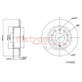 Bremsscheibe 6110036 für Octavia I Combi (1U5) für 22,13 CHF