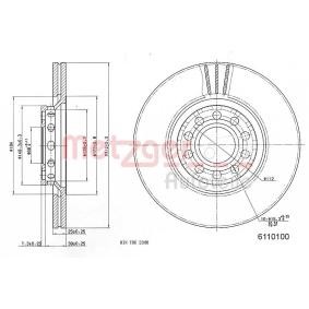 Bremsscheibe 6110100 für SUPERB Kombi (3T5) für 39,70 CHF