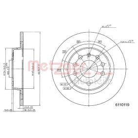 Achetez des Disque de frein METZGER 6110119 à prix pour 32,81 €