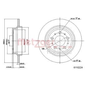Achetez des Disque de frein METZGER 6110224 à prix pour 38,77 €