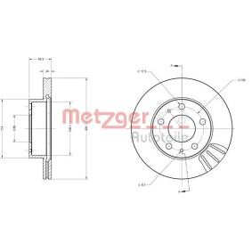 Achetez des Disque de frein METZGER 6110252 à prix pour 76,27 €