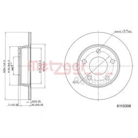 Comprar Disco de freno de METZGER 6110308 a bajo precio de 21,72 €