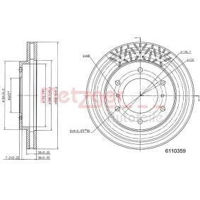 Achetez des Disque de frein METZGER 6110359 à prix pour 64,08 €