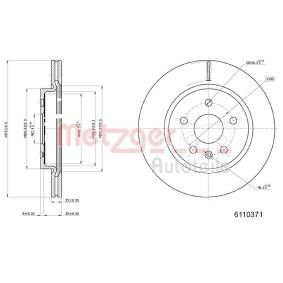 Achetez des Disque de frein METZGER 6110371 à prix pour 37,69 €
