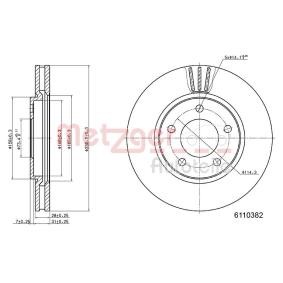 Achetez des Disque de frein METZGER 6110382 à prix pour 37,45 €
