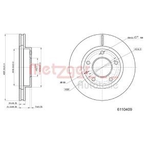 Comprar Disco de freno de METZGER 6110409 a bajo precio de 32,54 €