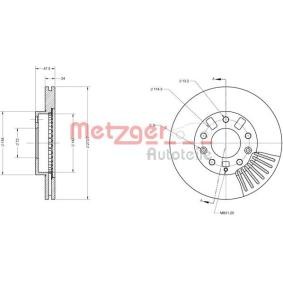 Comprar Disco de freno de METZGER 6110523 a bajo precio de 47,03 €