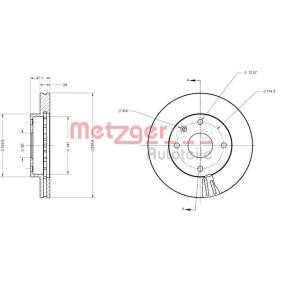 Comprar Disco de freno de METZGER 6110525 a bajo precio de 61,46 €