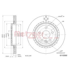 Achetez des Disque de frein METZGER 6110590 à prix pour 36,80 €