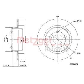 Achetez des Disque de frein METZGER 6110604 à prix pour 60,87 €