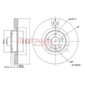 Achetez des Disque de frein METZGER 6110659 à prix pour 62,84 €