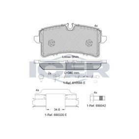 Acquista Kit pastiglie freni da ICER 182159 a buon mercato per soli 55,85 €