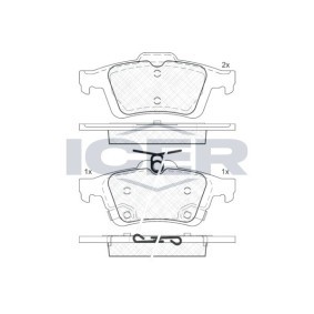 Acquista Kit pastiglie freni da ICER 182106 a buon mercato per soli 30,49 €