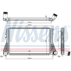Achetez des Intercooler NISSENS 96234 à prix pour 169,20 €