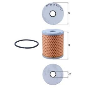 Köp Bränslefilter av MAHLE ORIGINAL KX 21D till det låga priset 139,73 kr