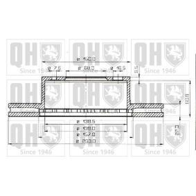 Achetez des Disque de frein QUINTON HAZELL BDC3457 à prix pour 36,92 €