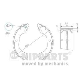 Comprar Zapata de freno de mano de NIPPARTS N3501058 a bajo precio de 27,51 €
