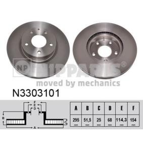 Bremsscheibe N3303101 von NIPPARTS günstig für 64,52 € online kaufen