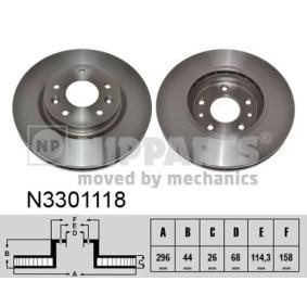 Comprar Disco de freno de NIPPARTS N3301118 a bajo precio de 68,50 €