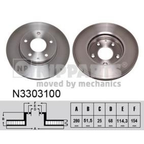 Bremsscheibe N3303100 von NIPPARTS günstig für 58,08 € online kaufen