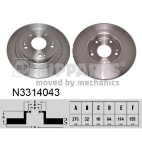 Comprar Disco de freno de NIPPARTS N3314043 a bajo precio de 34,80 €