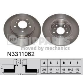 Comprar Disco de freno de NIPPARTS N3311062 a bajo precio de 68,19 €