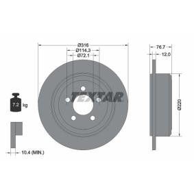 Comprar Disco de freno de TEXTAR 92202703 a bajo precio de 60,71 €