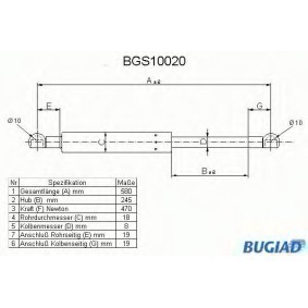 Heckklappendämpfer BGS10020 von BUGIAD günstig für 19,14 € online kaufen