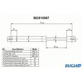 Heckklappendämpfer BGS10067 von BUGIAD günstig für 17,00 € online kaufen