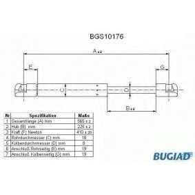 Heckklappendämpfer BGS10176 von BUGIAD günstig für 13,93 € online kaufen