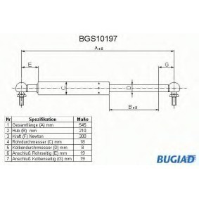 Heckklappendämpfer BGS10197 von BUGIAD günstig für 23,22 € online kaufen