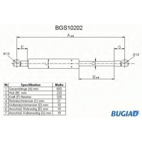 Heckklappendämpfer BGS10202 von BUGIAD günstig für 22,01 € online kaufen