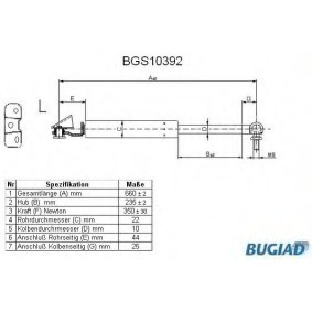 Heckklappendämpfer BGS10392 von BUGIAD günstig für 22,08 € online kaufen