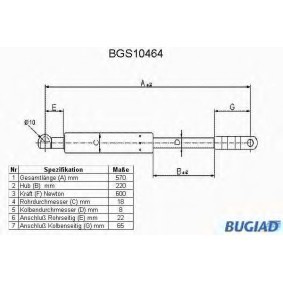 Heckklappendämpfer BGS10464 von BUGIAD günstig für 15,59 € online kaufen