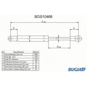 Heckklappendämpfer BGS10468 von BUGIAD günstig für 14,36 € online kaufen