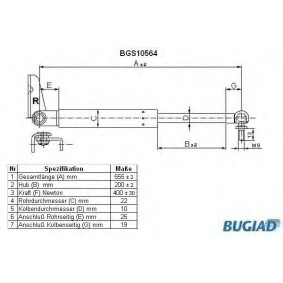 Heckklappendämpfer BGS10564 von BUGIAD günstig für 19,94 € online kaufen