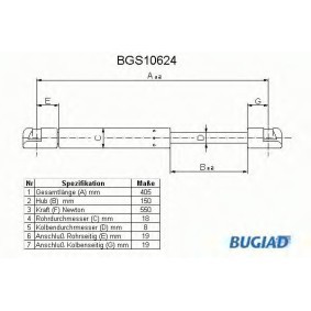 Heckklappendämpfer BGS10624 von BUGIAD günstig für 15,81 € online kaufen
