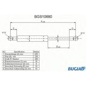 Heckklappendämpfer BGS10680 von BUGIAD günstig für 21,18 € online kaufen