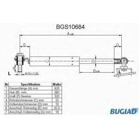 Heckklappendämpfer BGS10684 von BUGIAD günstig für 22,25 € online kaufen