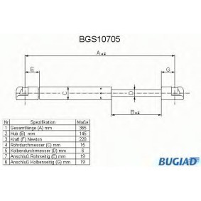 Heckklappendämpfer BGS10705 von BUGIAD günstig für 19,91 € online kaufen