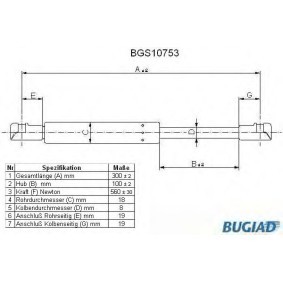 Heckklappendämpfer BGS10753 von BUGIAD günstig für 15,67 € online kaufen