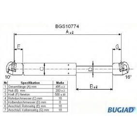 Heckklappendämpfer BGS10774 von BUGIAD günstig für 13,60 € online kaufen