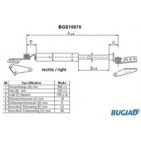 Heckklappendämpfer BGS10870 von BUGIAD günstig für 23,34 € online kaufen