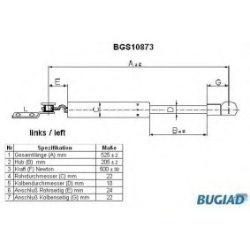 Heckklappendämpfer BGS10873 von BUGIAD günstig für 24,01 € online kaufen