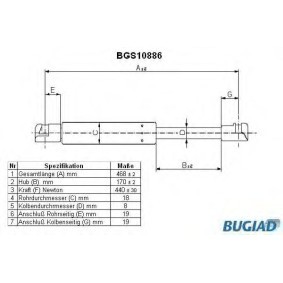 Heckklappendämpfer BGS10886 von BUGIAD günstig für 21,43 € online kaufen