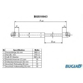Heckklappendämpfer BGS10943 von BUGIAD günstig für 22,85 € online kaufen