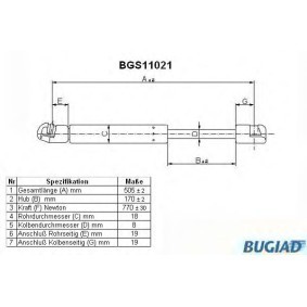 Heckklappendämpfer BGS11021 von BUGIAD günstig für 15,81 € online kaufen