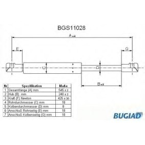 Heckklappendämpfer BGS11028 von BUGIAD günstig für 13,65 € online kaufen